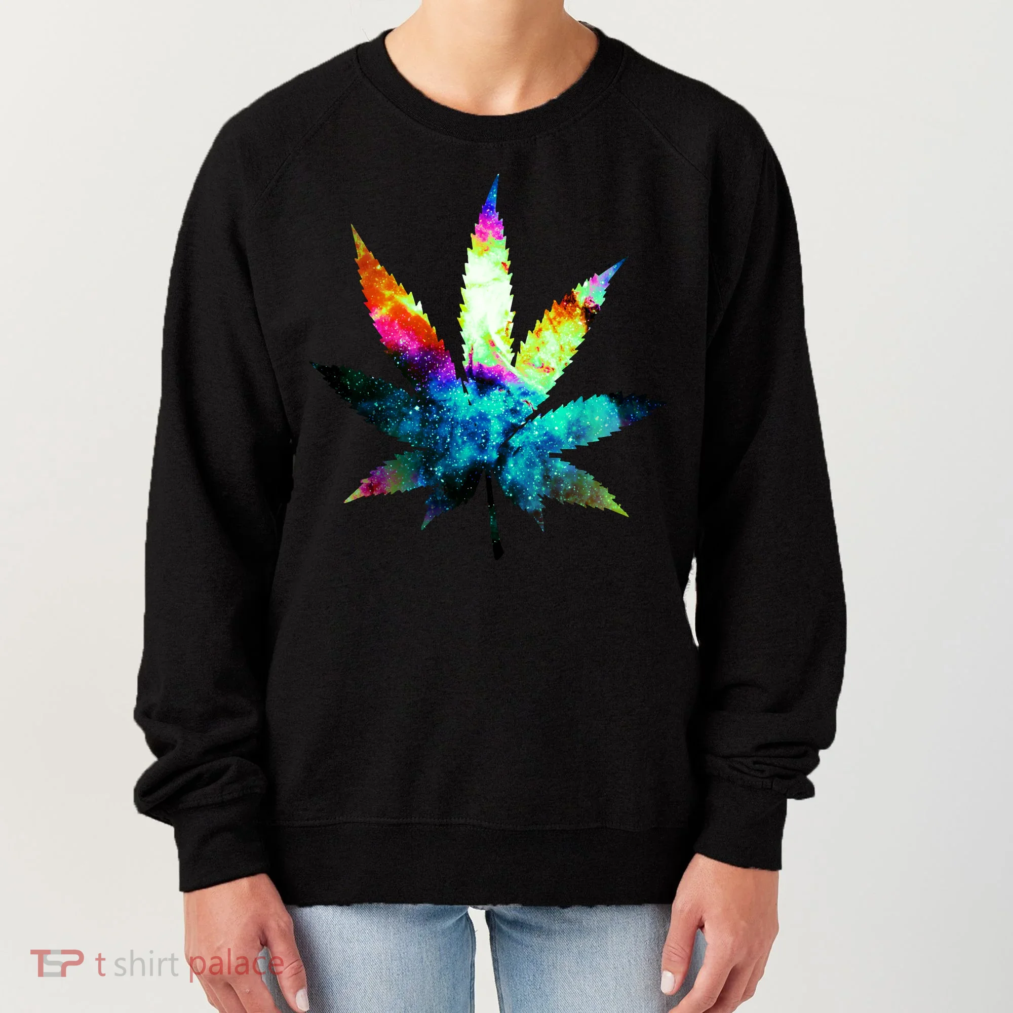 Galaxy Kush In Space Weed Women's Sweatshirt