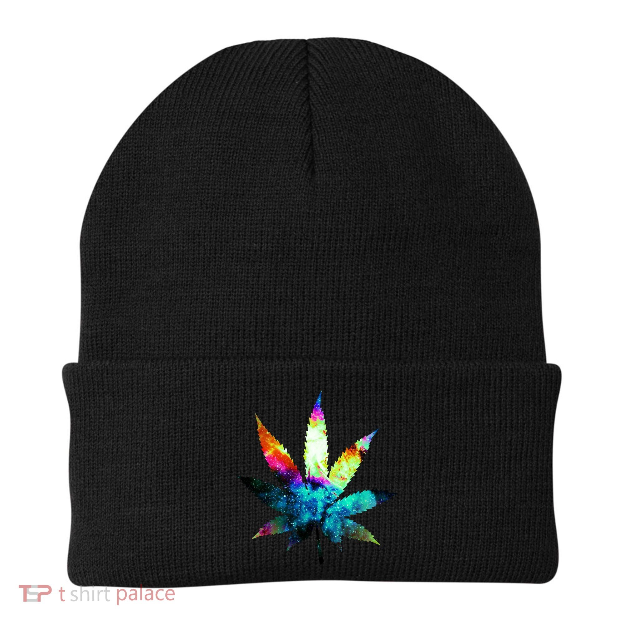 Galaxy Kush In Space Weed Beanie