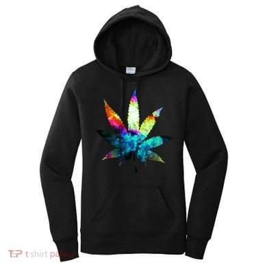 Galaxy Kush In Space Weed Women's Hoodie