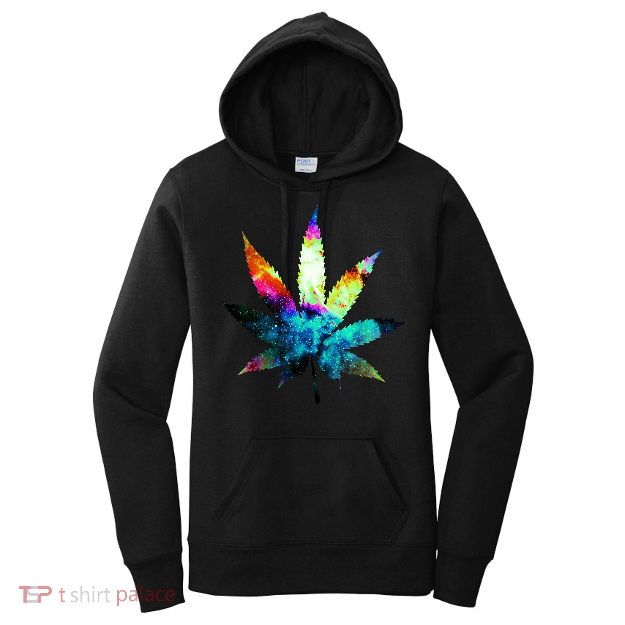 Galaxy Kush In Space Weed Women's Hoodie
