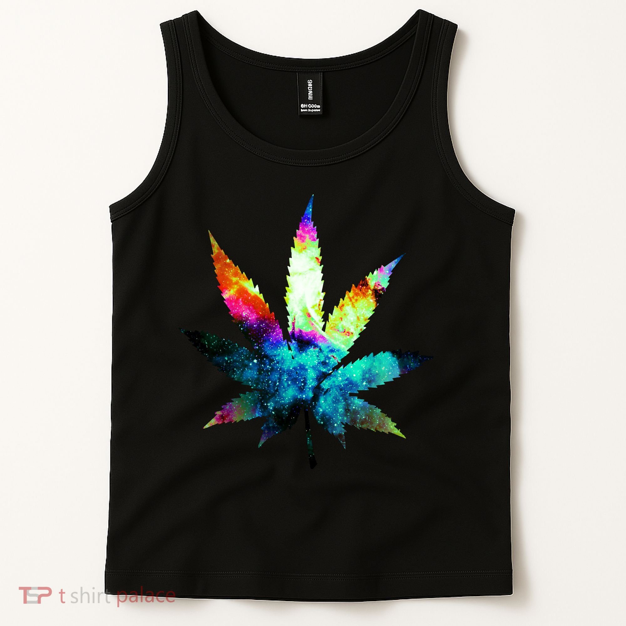 Galaxy Kush In Space Weed Tank Top