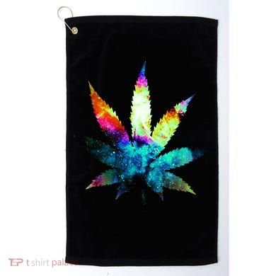 Galaxy Kush In Space Weed Golf Towel