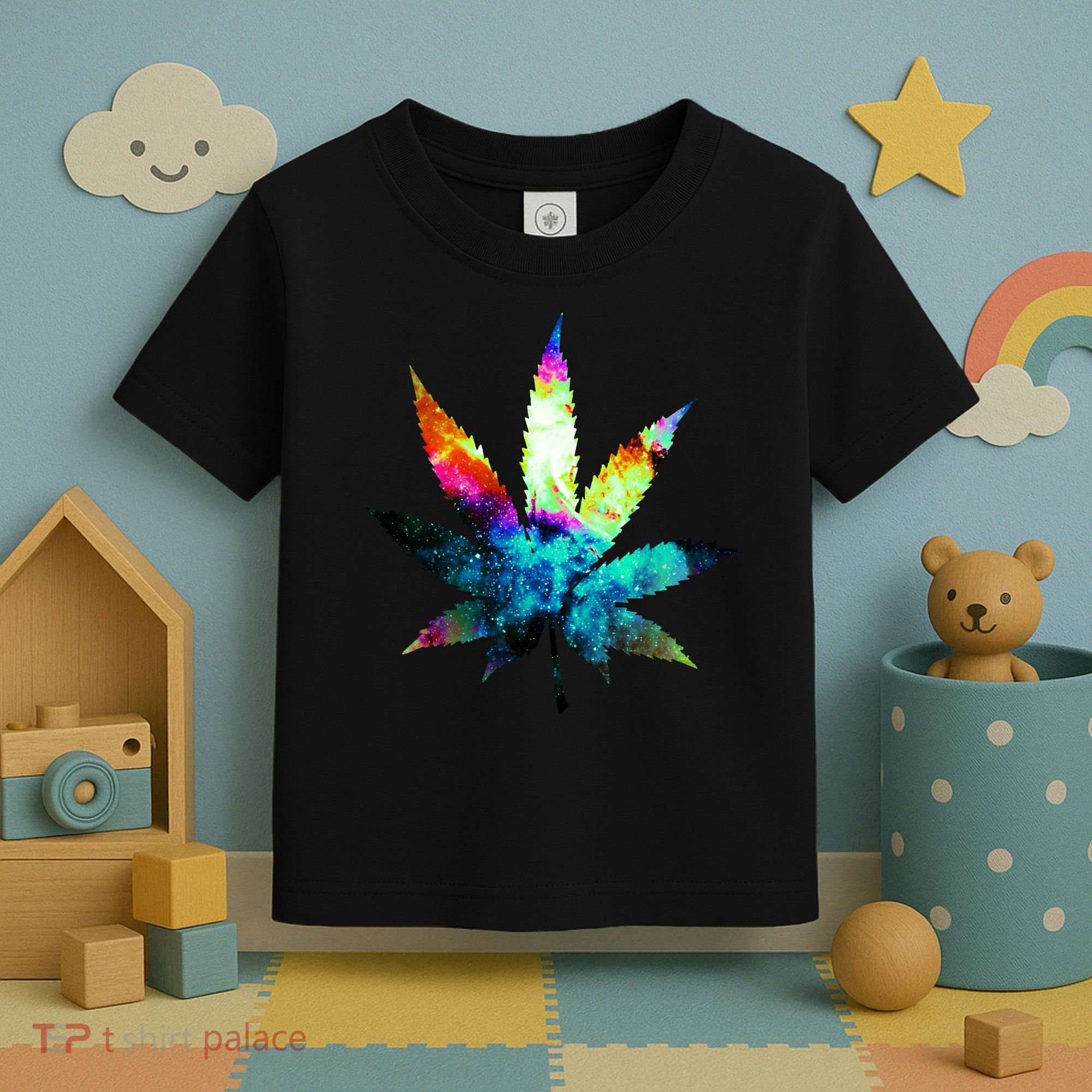 Galaxy Kush In Space Weed Toddler T-Shirt