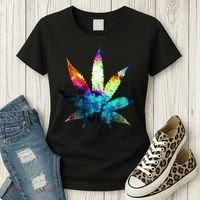 Galaxy Kush In Space Weed Women's T-Shirt thumb 3
