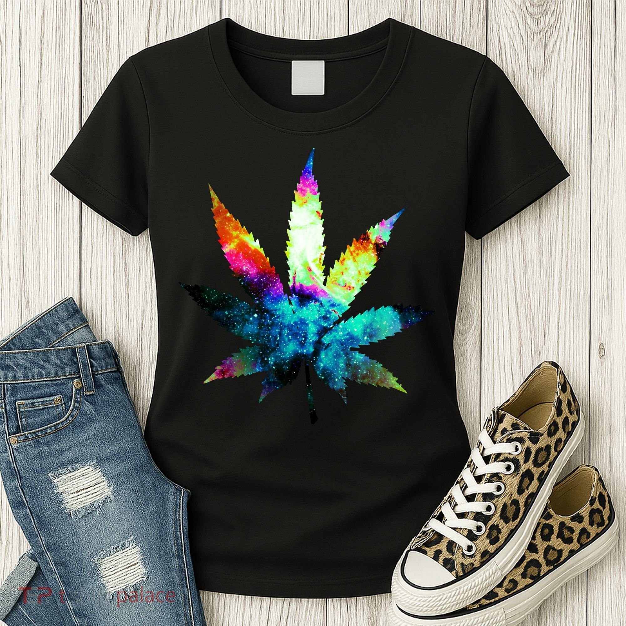 Galaxy Kush In Space Weed Women's T-Shirt