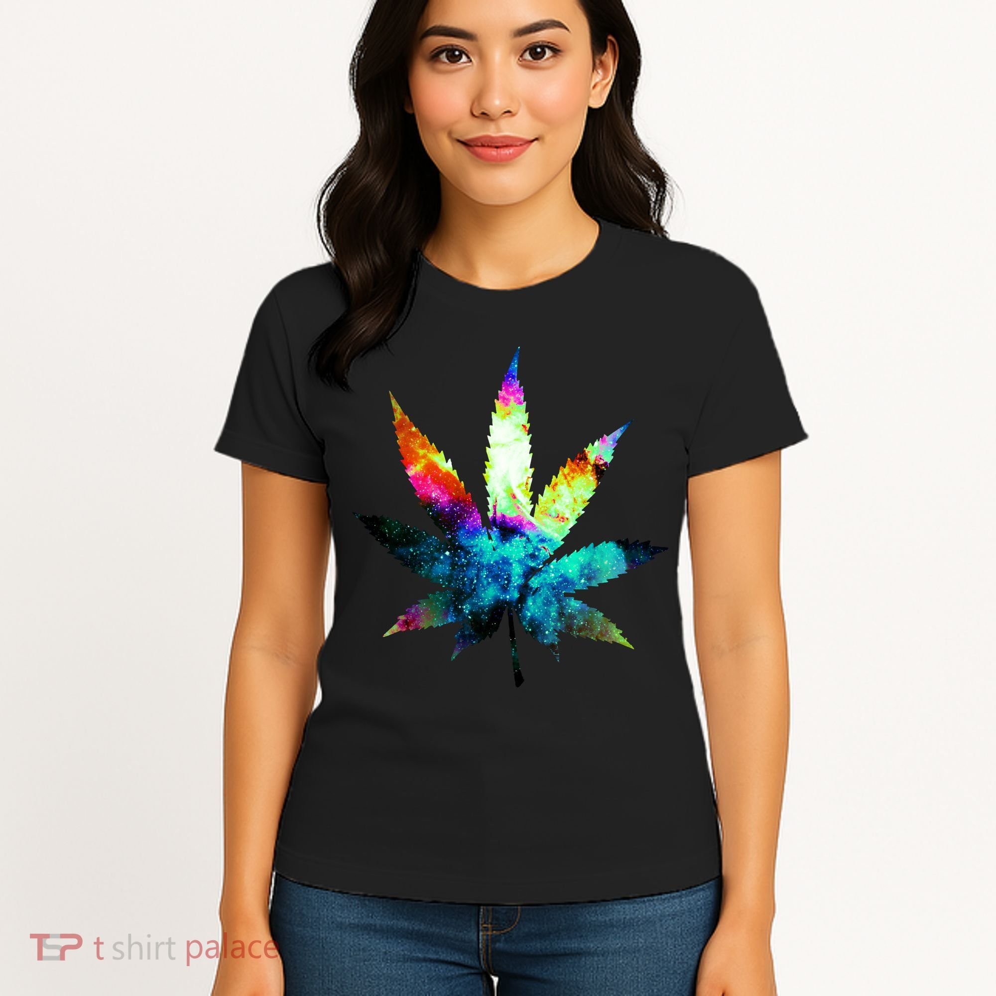 Galaxy Kush In Space Weed Women's T-Shirt