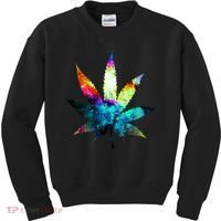 Galaxy Kush In Space Weed Kids Sweatshirt thumb 0
