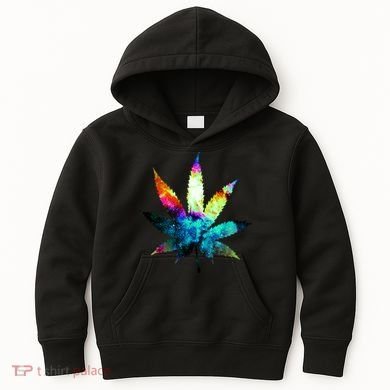 Galaxy Kush In Space Weed Kids Hoodie