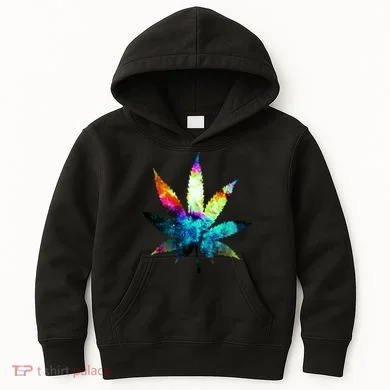 Galaxy Kush In Space Weed Kids Hoodie