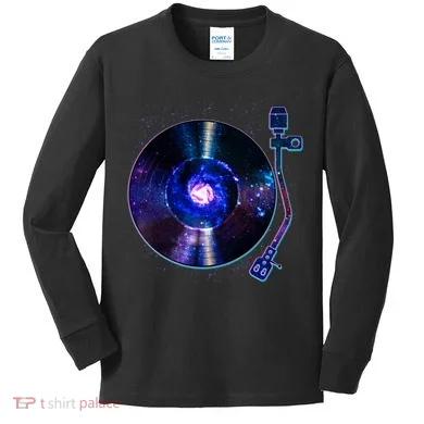 Galaxy Record Kids Long Sleeve Shirt