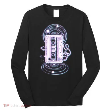 Galaxy Retro Space Cassette Tape Long Sleeve Shirt
