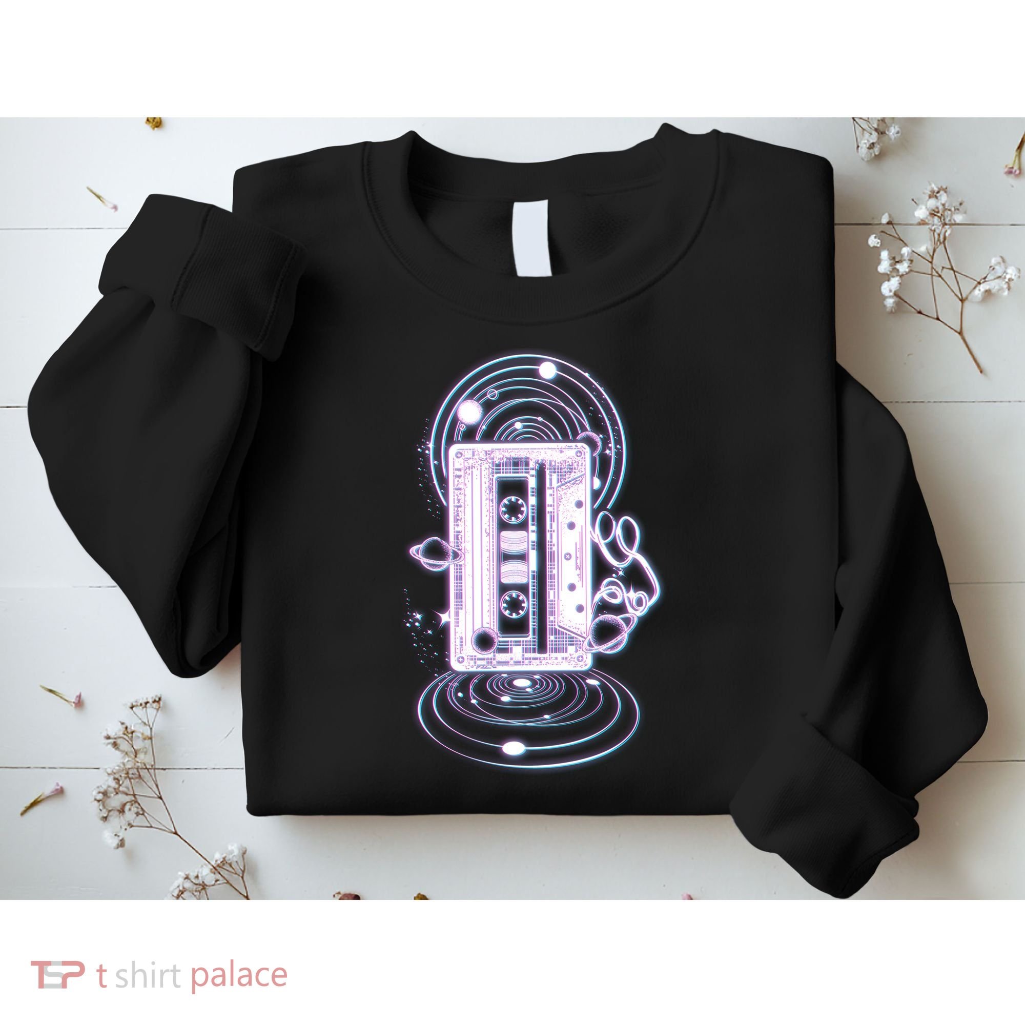 Galaxy Retro Space Cassette Tape Sweatshirt
