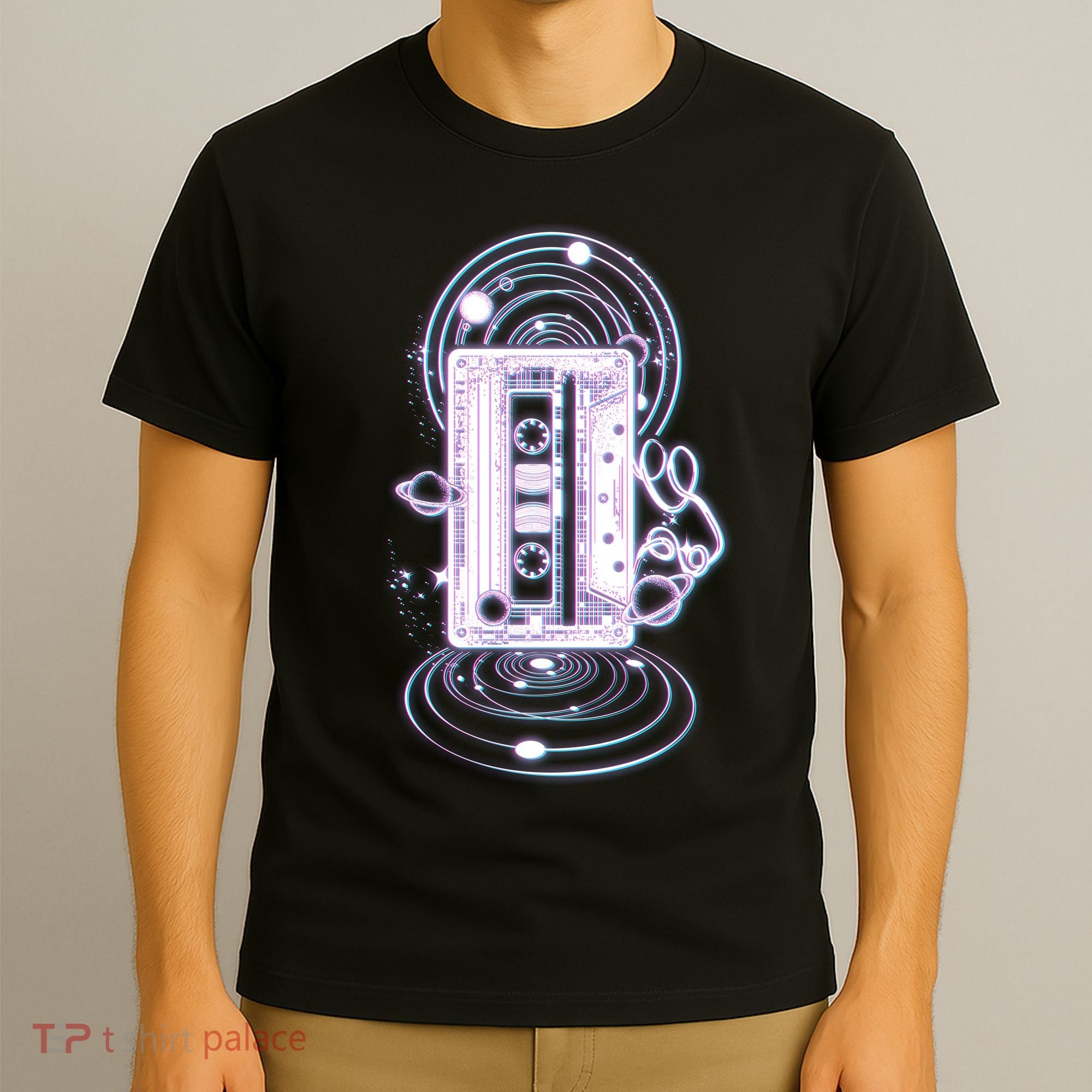 Galaxy Retro Space Cassette Tape T-Shirt