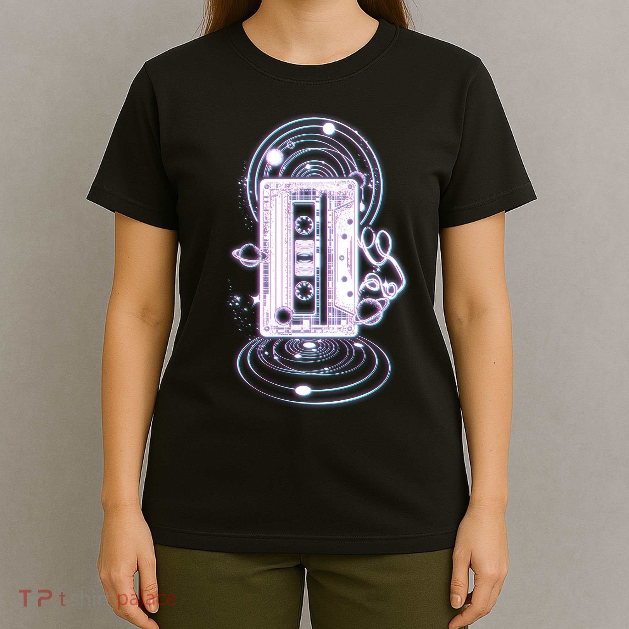 Galaxy Retro Space Cassette Tape T-Shirt