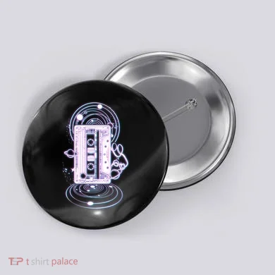 Galaxy Retro Space Cassette Tape Button