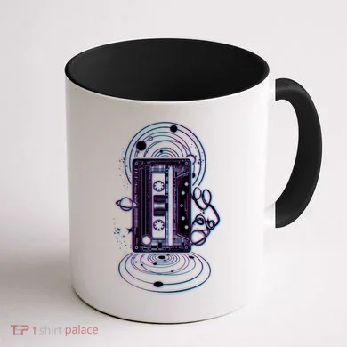 Galaxy Retro Space Cassette Tape Coffee Mug back