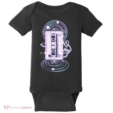 Galaxy Retro Space Cassette Tape Baby Bodysuit
