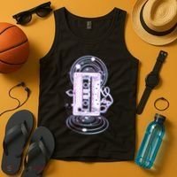 Galaxy Retro Space Cassette Tape Tank Top thumb 4