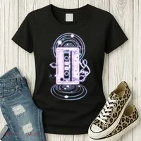 Galaxy Retro Space Cassette Tape Women's T-Shirt thumb 3