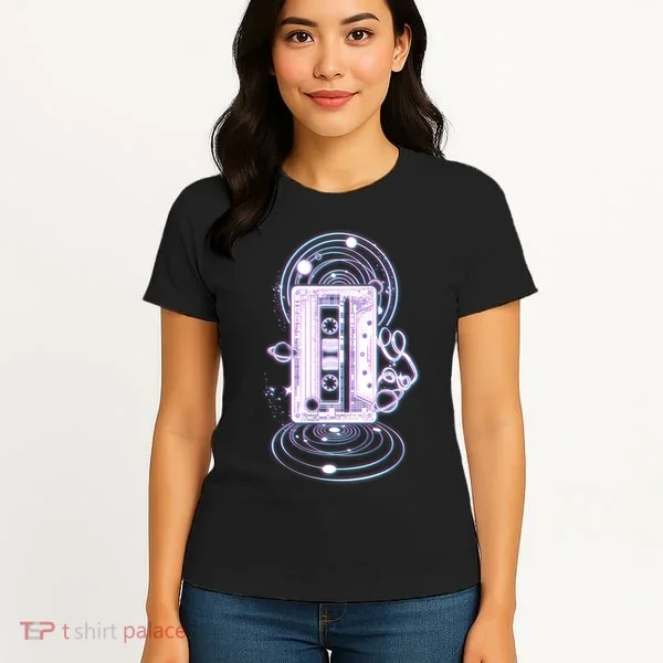 Galaxy Retro Space Cassette Tape Women's T-Shirt