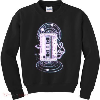Galaxy Retro Space Cassette Tape Kids Sweatshirt