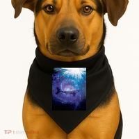 Galaxy Shark Underwater USA-Made Doggie Bandana thumb 1