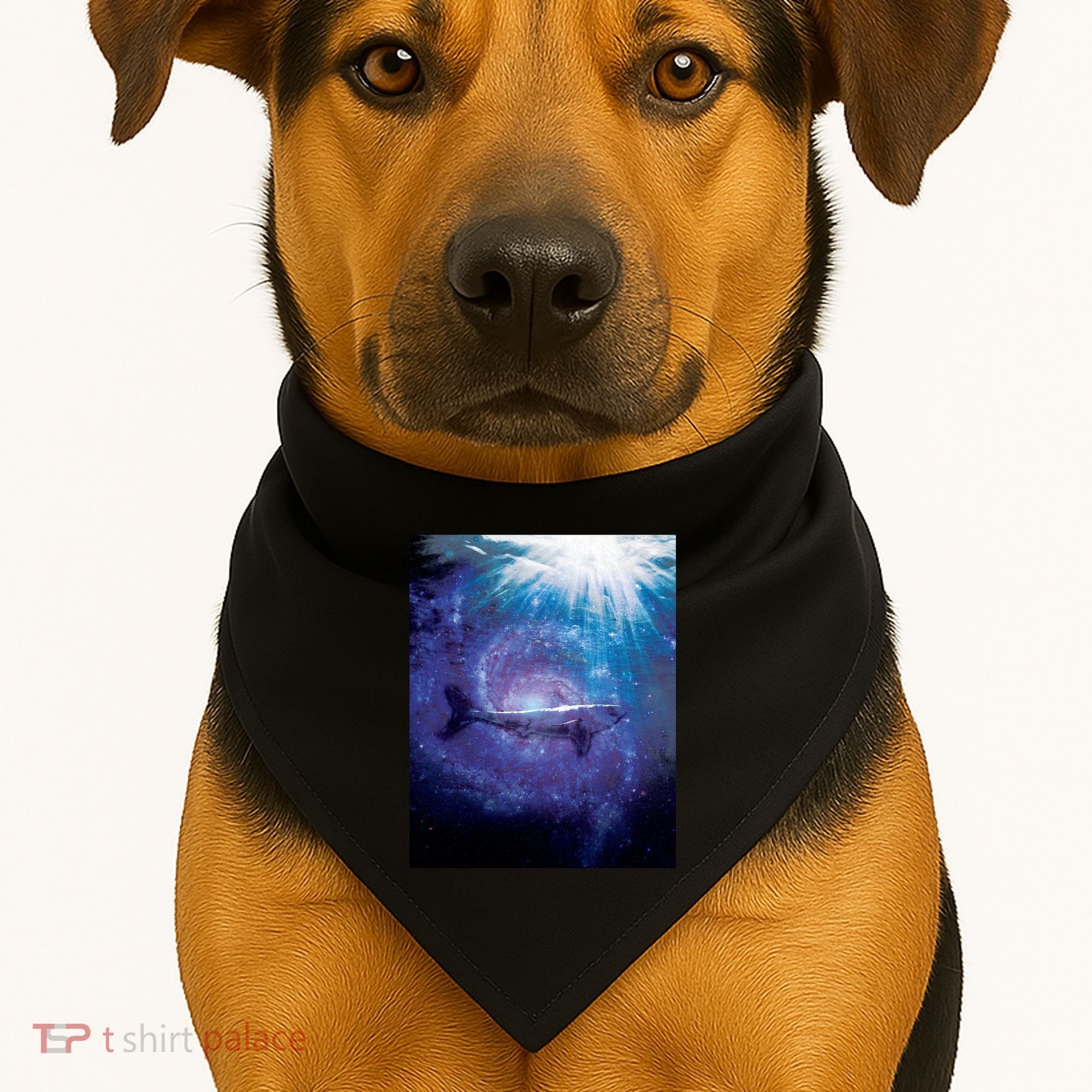 Galaxy Shark Underwater USA-Made Doggie Bandana