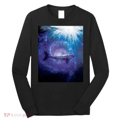 Galaxy Shark Underwater Long Sleeve Shirt