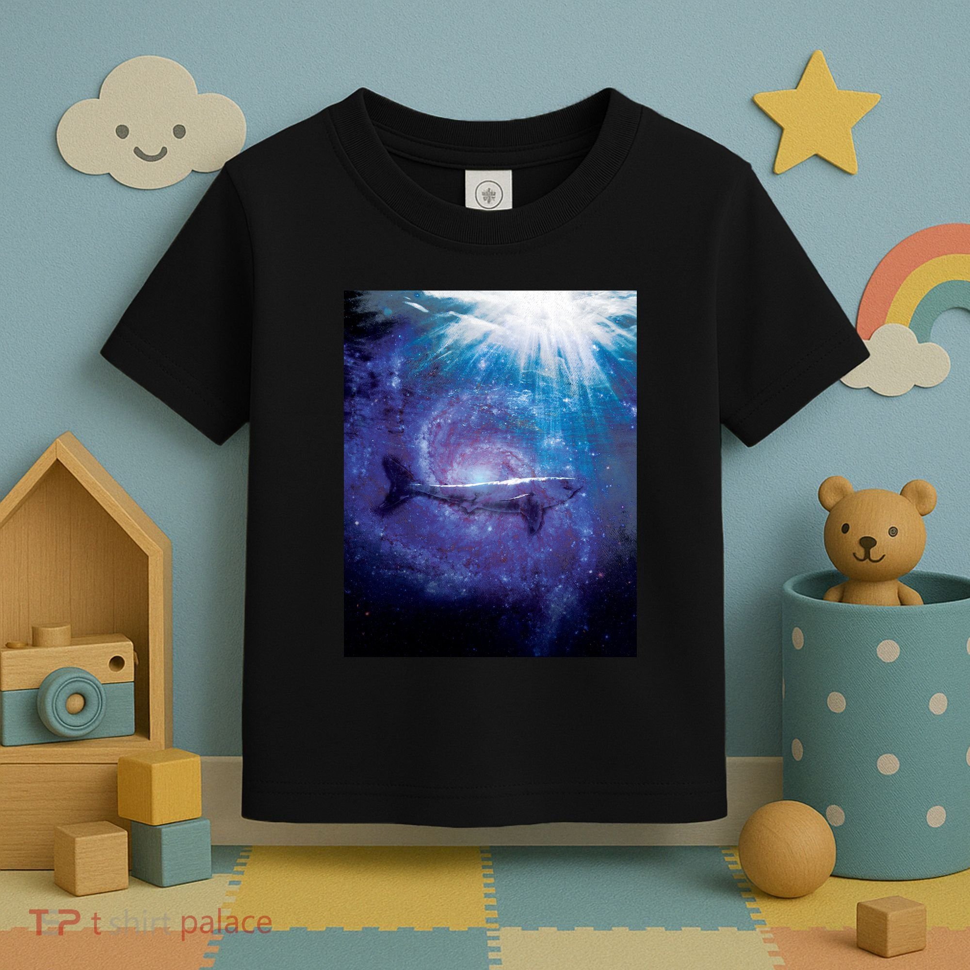 Galaxy Shark Underwater Toddler T-Shirt