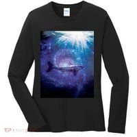 Galaxy Shark Underwater Women's Long Sleeve Shirt thumb 0