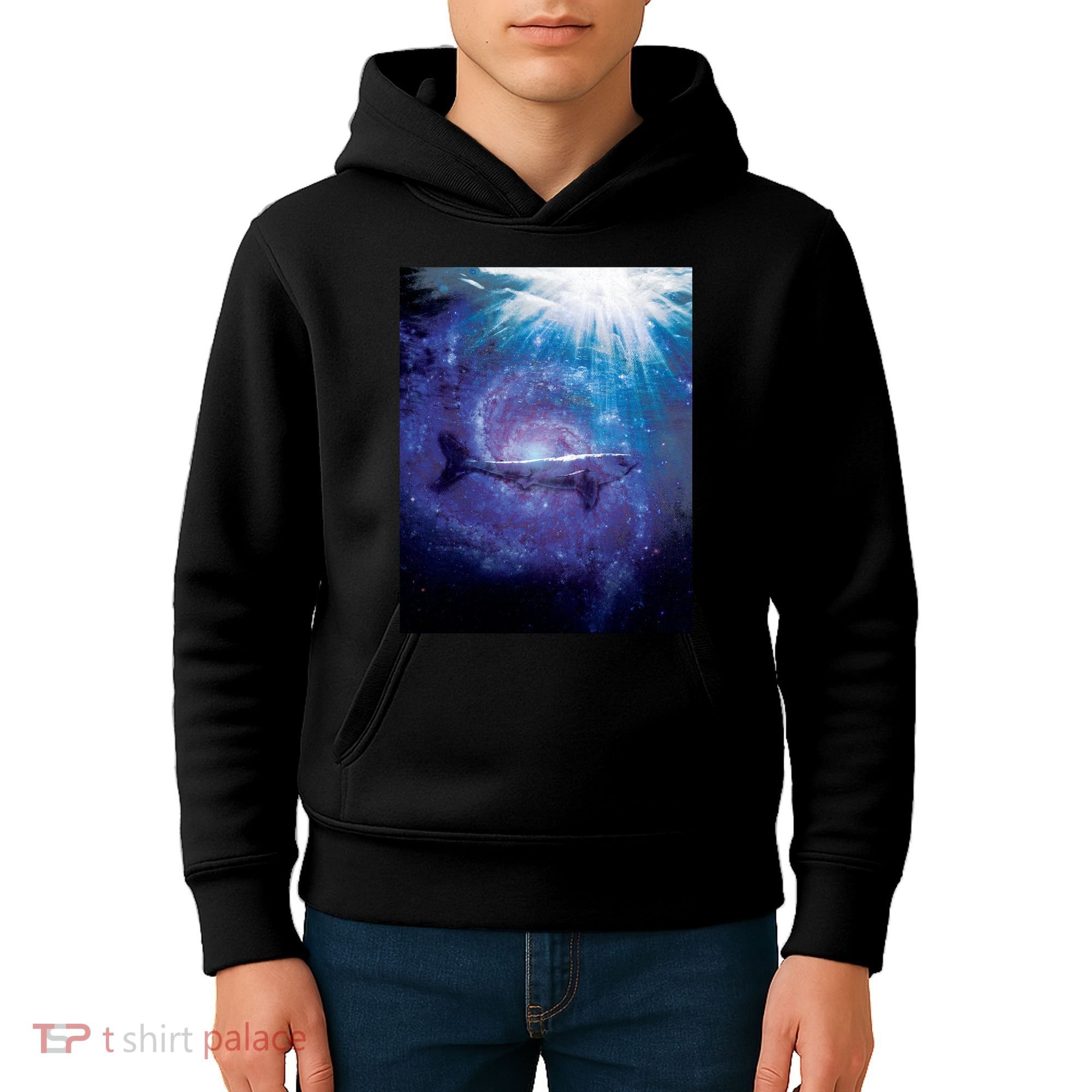 Galaxy Shark Underwater Kids Hoodie