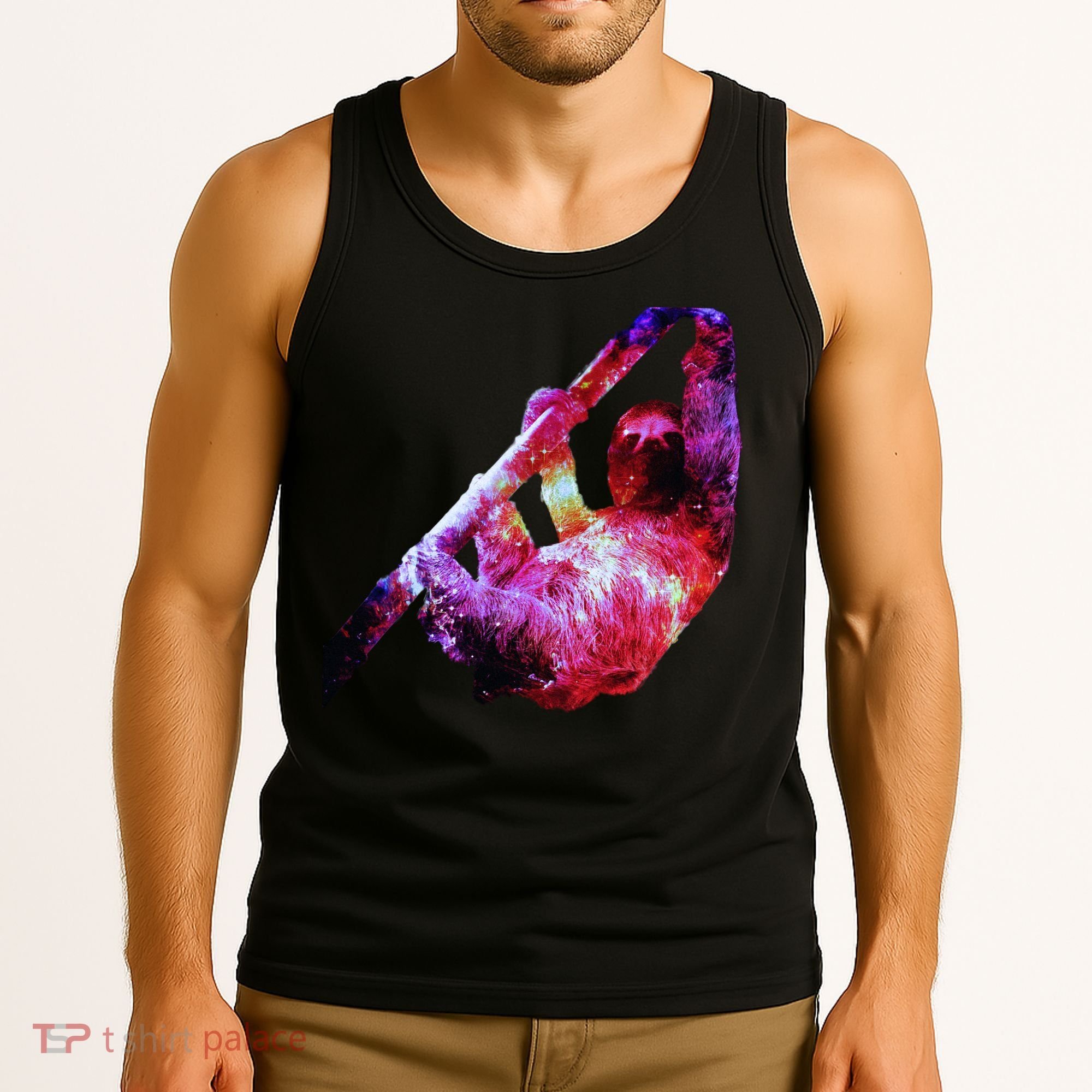 Galaxy Sloth Nebula Tank Top