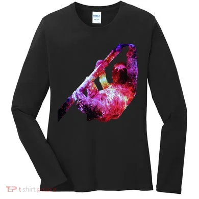 Galaxy Sloth Nebula Women's Long Sleeve Shirt