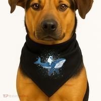 Galaxy Space Astronaut Whale USA-Made Doggie Bandana thumb 1