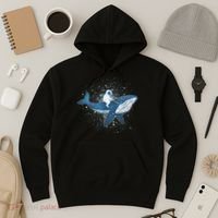 Galaxy Space Astronaut Whale Hoodie thumb 3