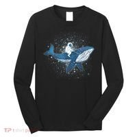 Galaxy Space Astronaut Whale Long Sleeve Shirt thumb 0