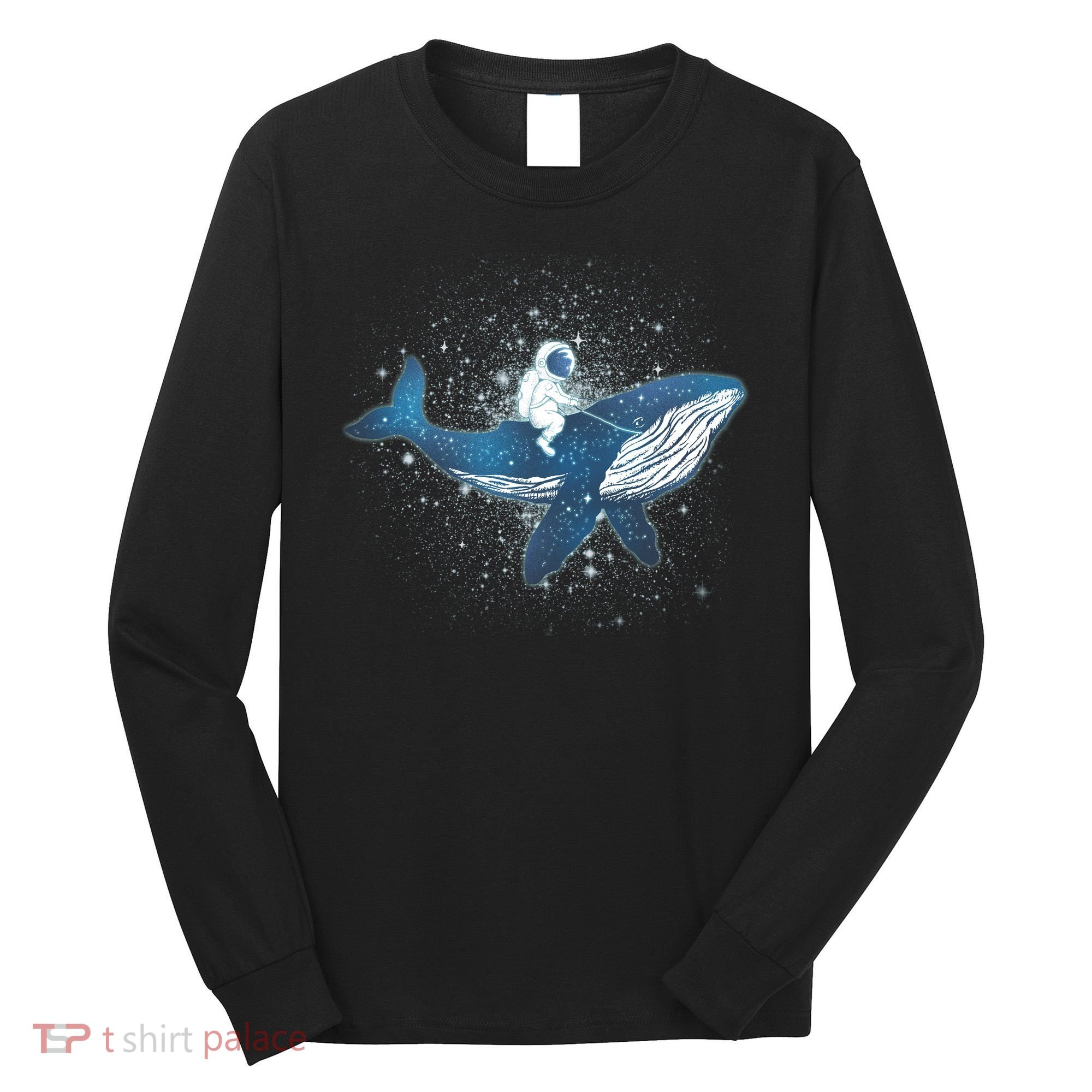Galaxy Space Astronaut Whale Long Sleeve Shirt