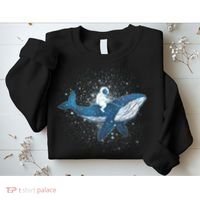 Galaxy Space Astronaut Whale Sweatshirt thumb 2