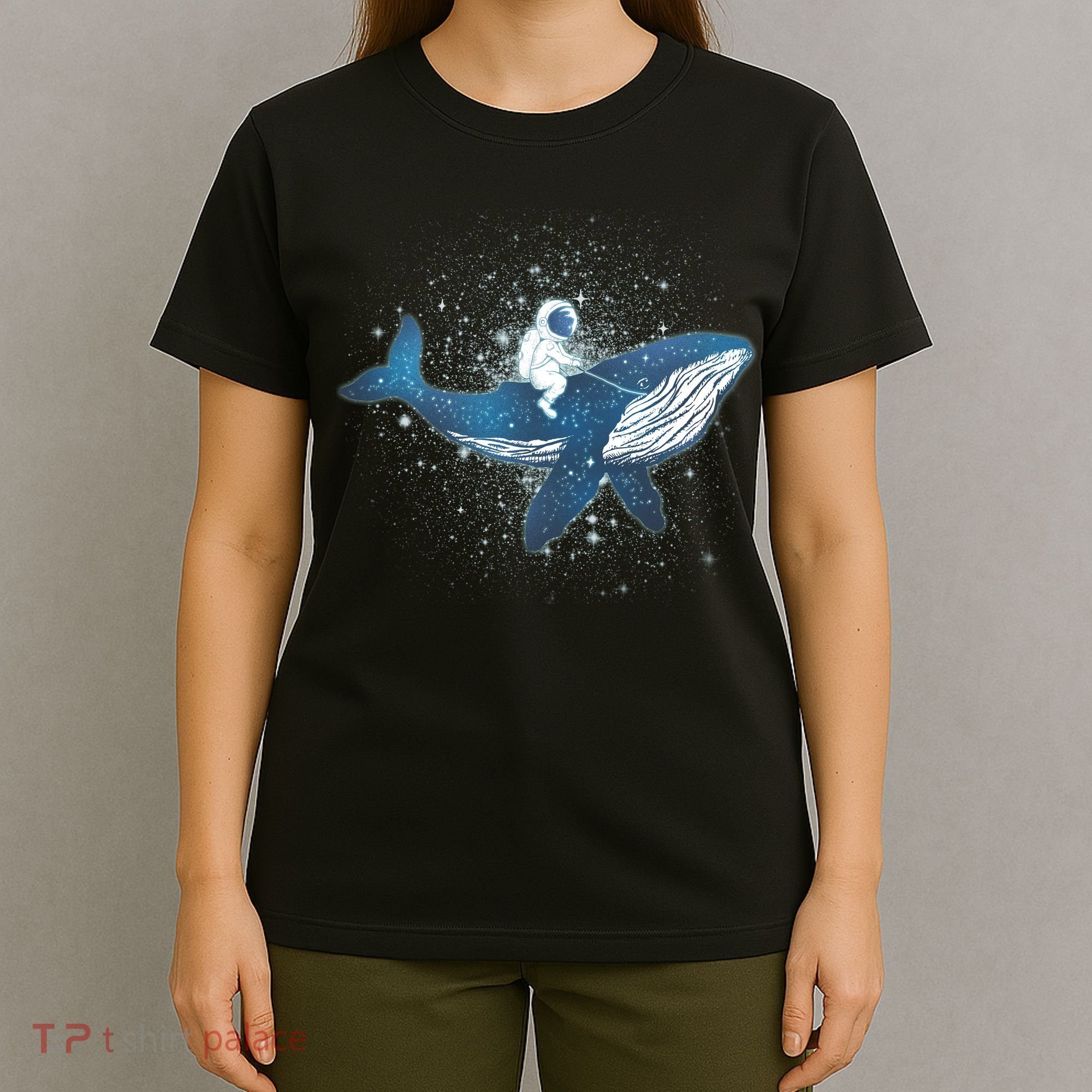 Galaxy Space Astronaut Whale T-Shirt