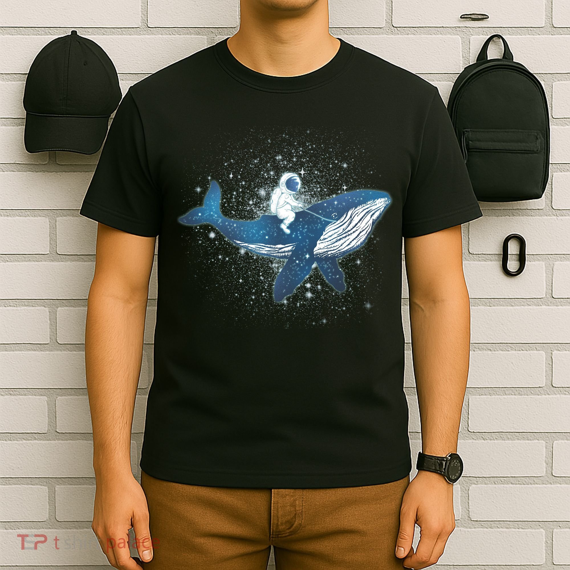 Galaxy Space Astronaut Whale T-Shirt