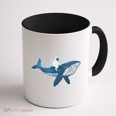 Galaxy Space Astronaut Whale Coffee Mug back