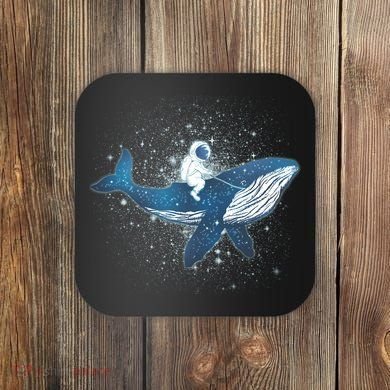 Galaxy Space Astronaut Whale Coaster