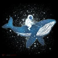 Galaxy Space Astronaut Whale Ornament thumb 1