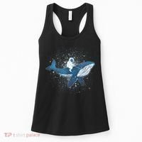 Galaxy Space Astronaut Whale Women's Tank Top thumb 0