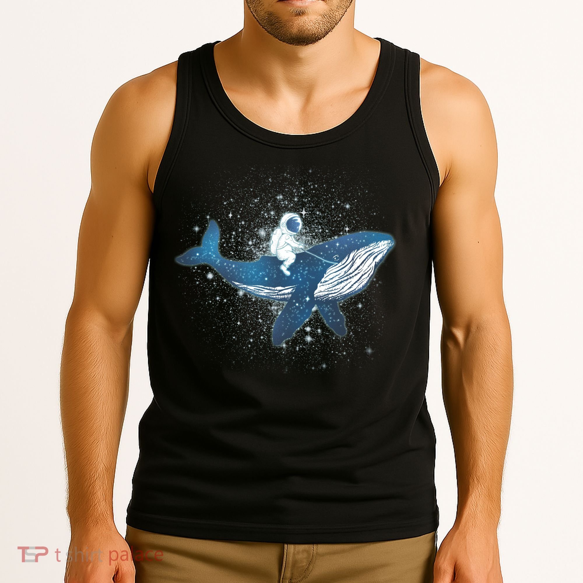 Galaxy Space Astronaut Whale Tank Top