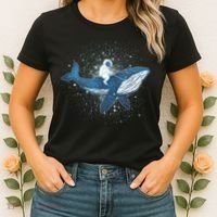 Galaxy Space Astronaut Whale Women's T-Shirt thumb 2