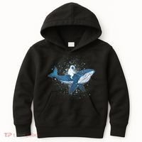 Galaxy Space Astronaut Whale Kids Hoodie thumb 0