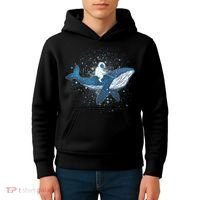 Galaxy Space Astronaut Whale Kids Hoodie thumb 4