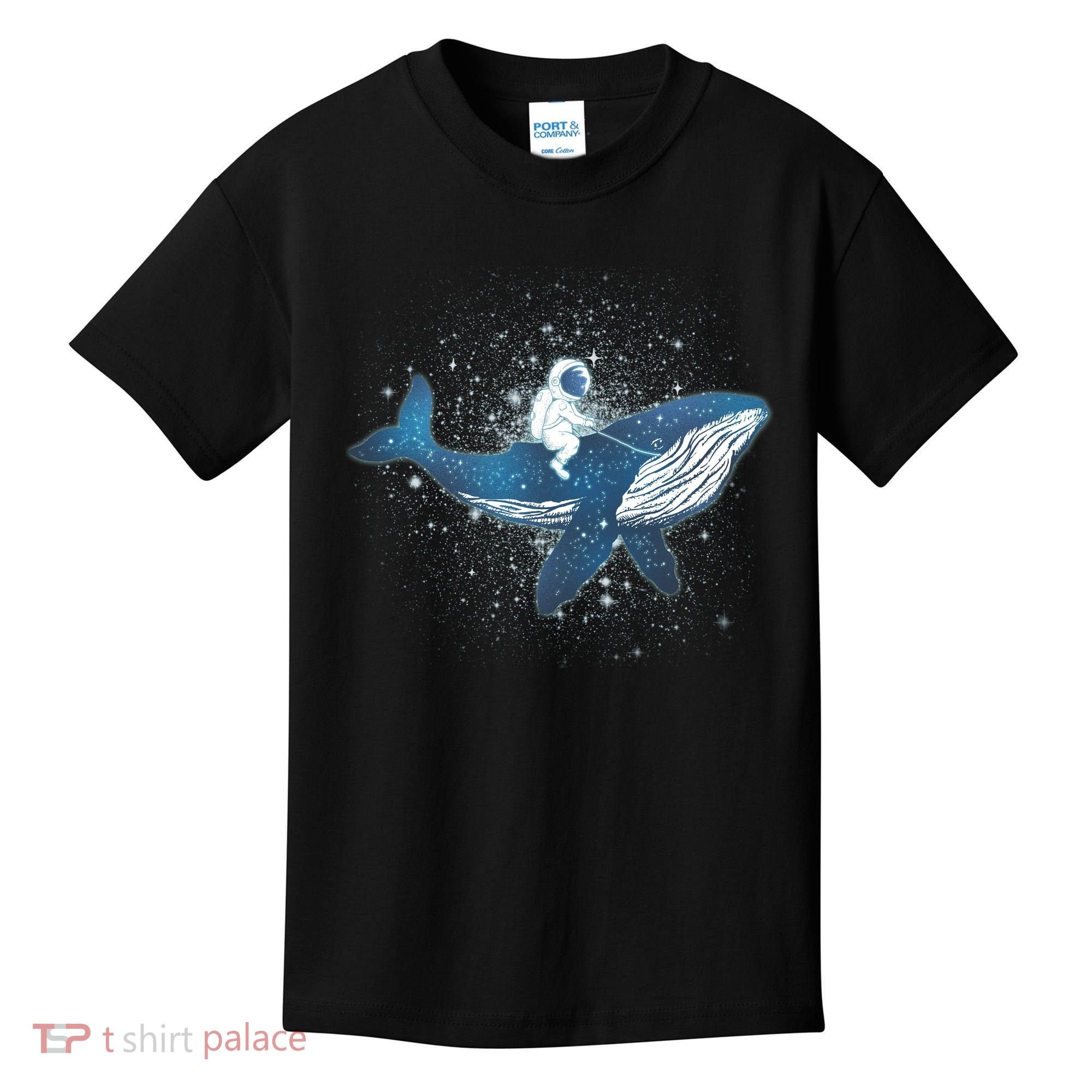 Galaxy Space Astronaut Whale Kids T-Shirt