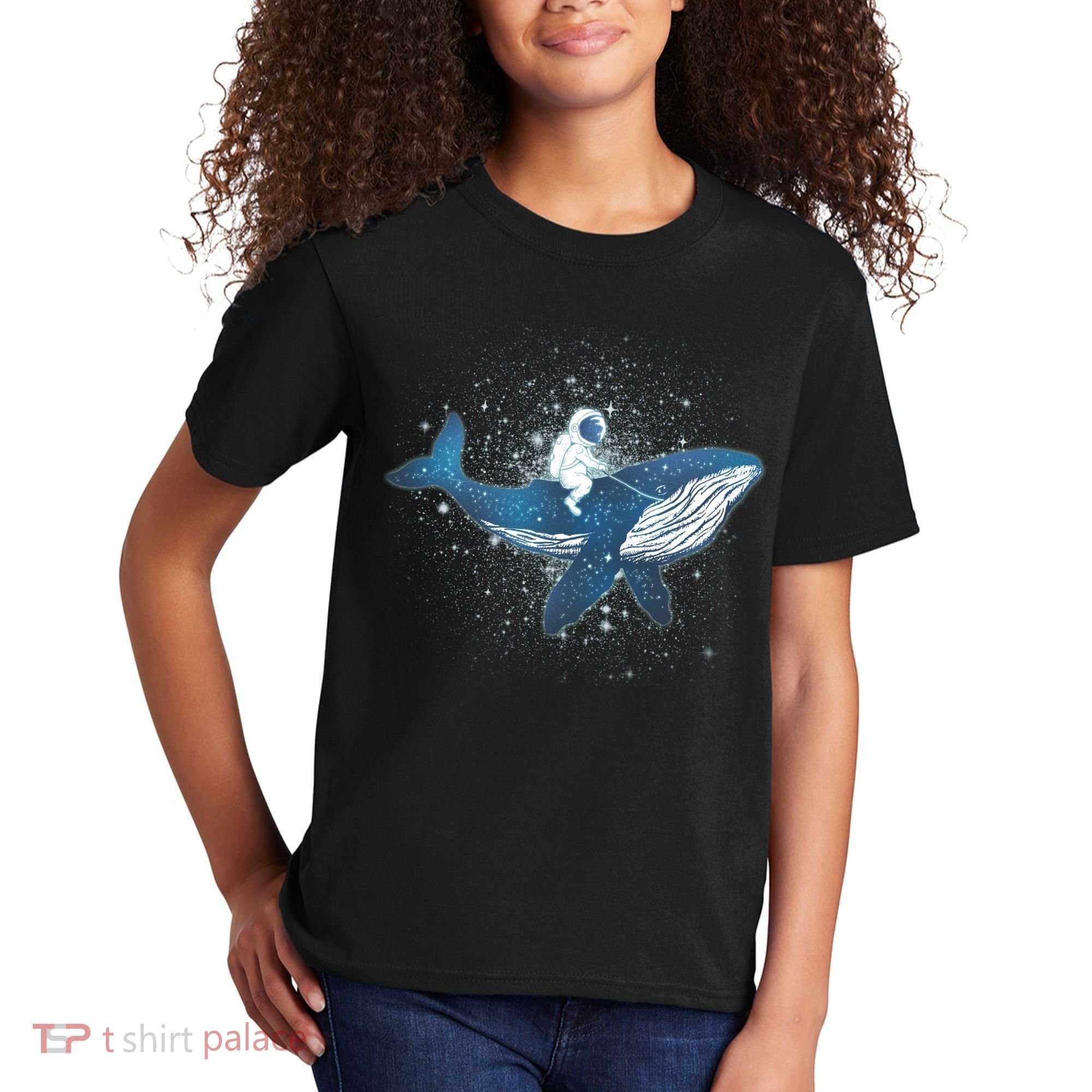 Galaxy Space Astronaut Whale Kids T-Shirt